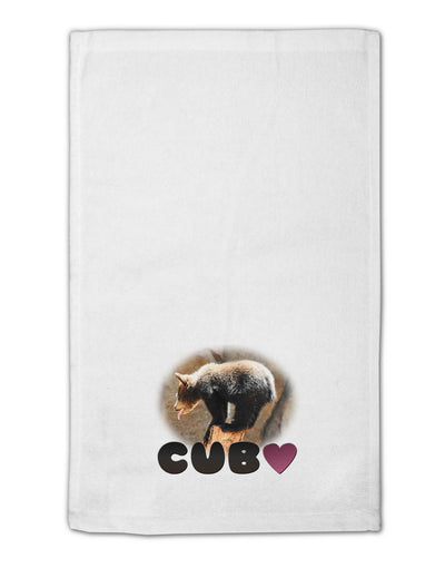 Balancing Bear Cub with Text 11&#x22;x18&#x22; Dish Fingertip Towel-Fingertip Towel-TooLoud-White-Davson Sales