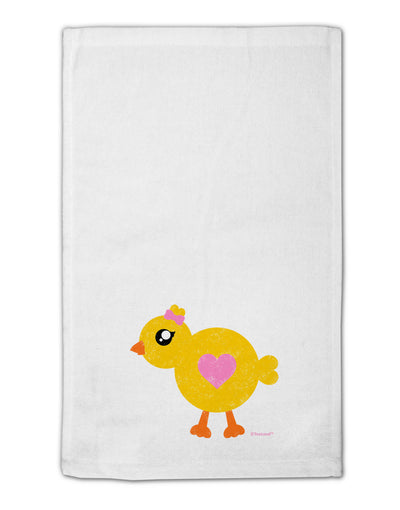 Cute Chick with Bow - Crayon Style Drawing 11&#x22;x18&#x22; Dish Fingertip Towel by TooLoud-Fingertip Towel-TooLoud-White-Davson Sales