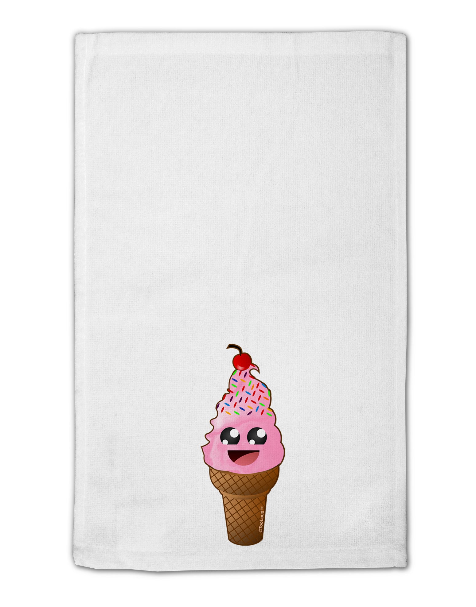 Cute Ice Cream Cone 11&#x22;x18&#x22; Dish Fingertip Towel-Fingertip Towel-TooLoud-White-Davson Sales
