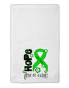 Hope for a Cure - Lime Green Ribbon Lyme Disease - Flowers 11&#x22;x18&#x22; Dish Fingertip Towel-Fingertip Towel-TooLoud-White-Davson Sales