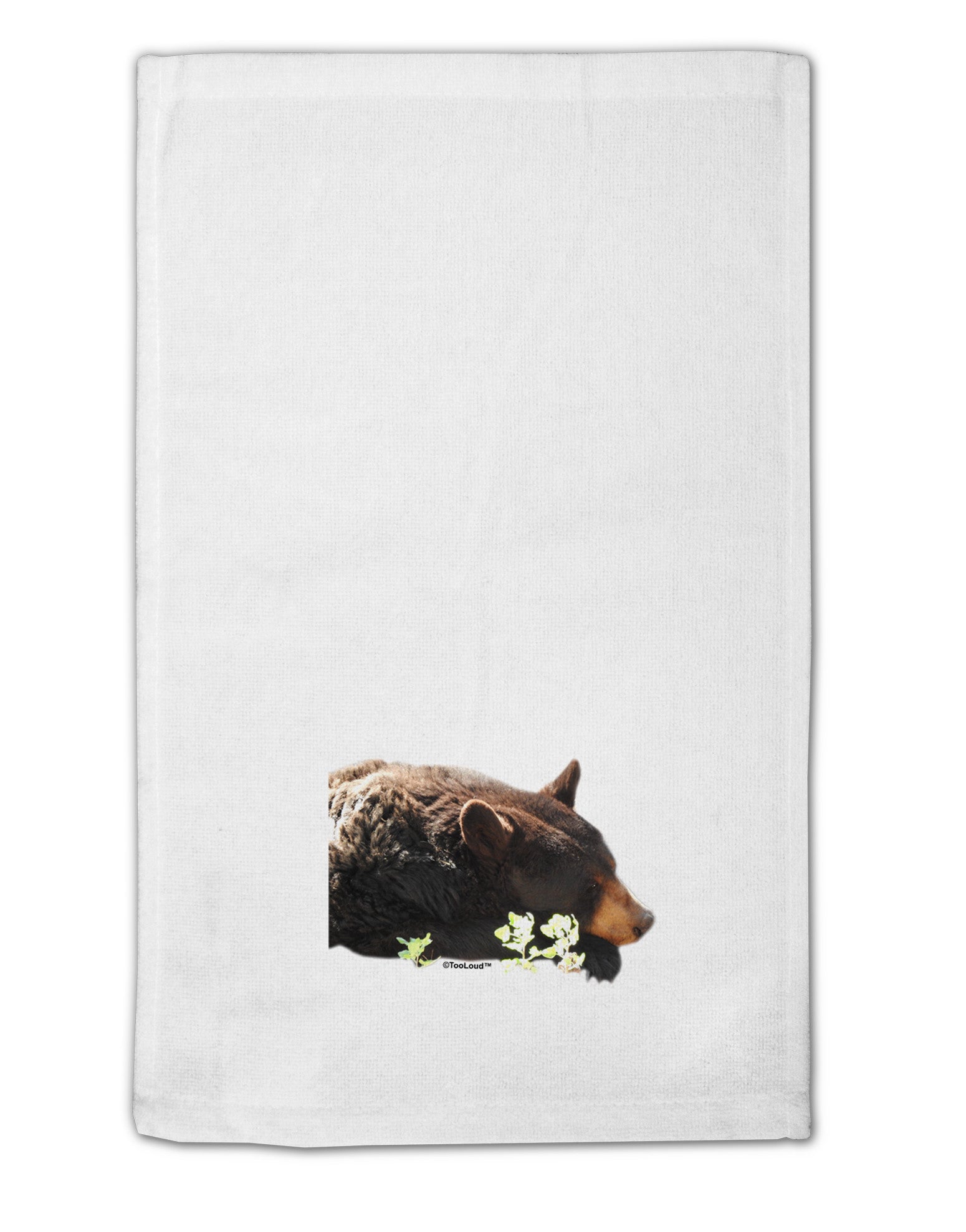 Laying Black Bear Cutout 11&#x22;x18&#x22; Dish Fingertip Towel-Fingertip Towel-TooLoud-White-Davson Sales