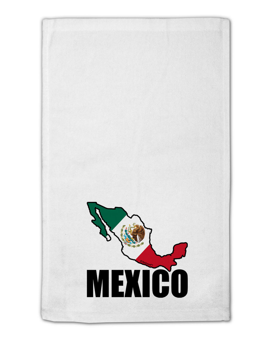 Mexico Outline - Mexican Flag - Mexico Text 11&#x22;x18&#x22; Dish Fingertip Towel by TooLoud-Fingertip Towel-TooLoud-White-Davson Sales