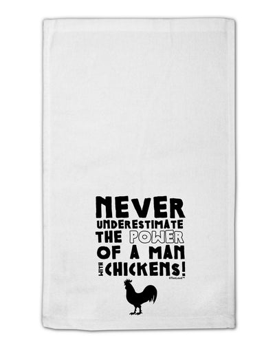 A Man With Chickens 11&#x22;x18&#x22; Dish Fingertip Towel by TooLoud-Fingertip Towel-TooLoud-White-Davson Sales