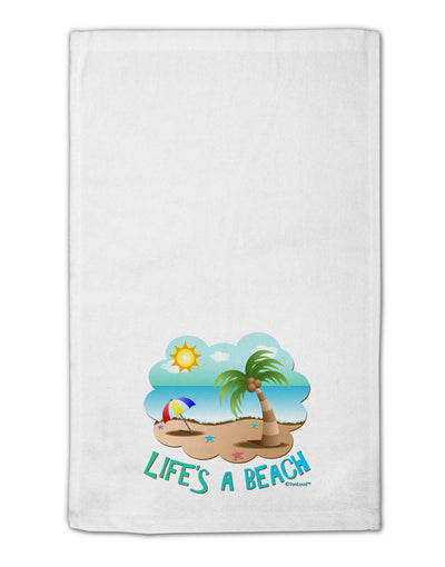 Fun Summer Beach Scene - Life's a Beach 11&#x22;x18&#x22; Dish Fingertip Towel by TooLoud-Fingertip Towel-TooLoud-White-Davson Sales