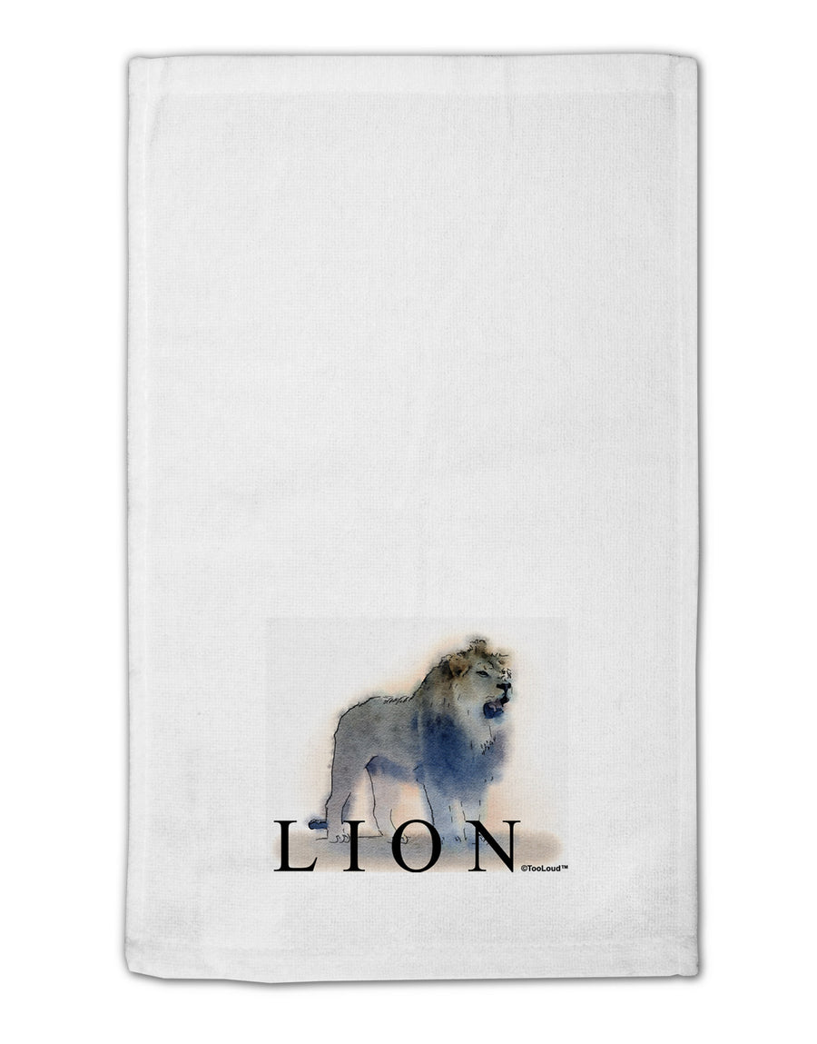 Lion Watercolor B Text 11&#x22;x18&#x22; Dish Fingertip Towel-Fingertip Towel-TooLoud-White-Davson Sales