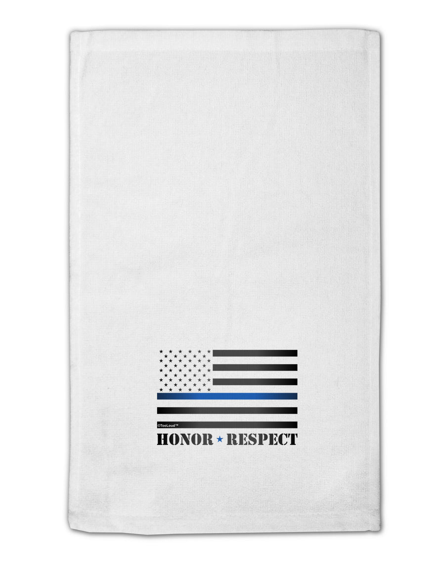 Honor Respect Blue Line 11&#x22;x18&#x22; Dish Fingertip Towel-Fingertip Towel-TooLoud-White-Davson Sales