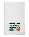 Kiss Me I'm Pretending to Be Irish 11&#x22;x18&#x22; Dish Fingertip Towel by TooLoud-Fingertip Towel-TooLoud-White-Davson Sales