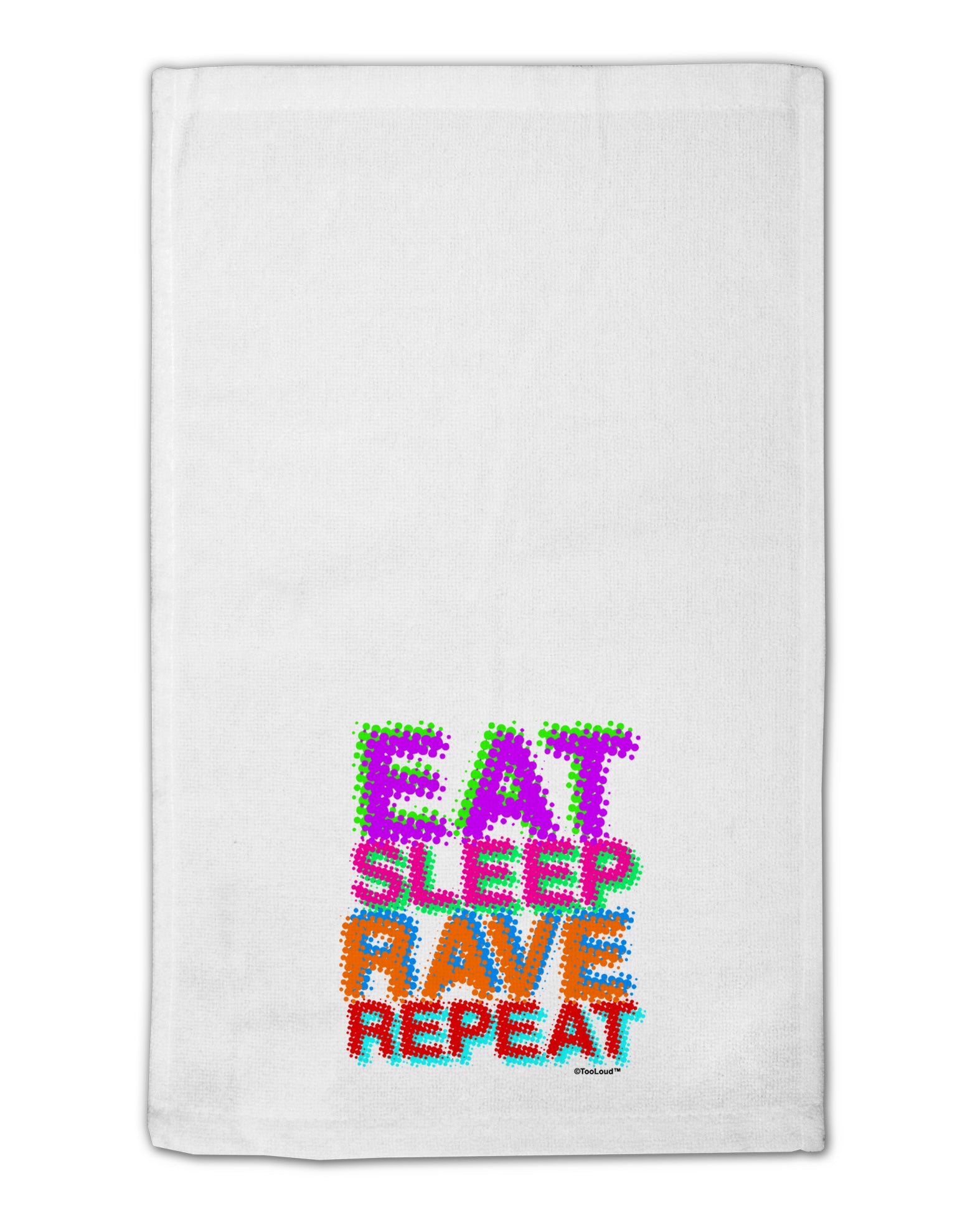 Eat Sleep Rave Repeat Color 11&#x22;x18&#x22; Dish Fingertip Towel by TooLoud-Fingertip Towel-TooLoud-White-Davson Sales