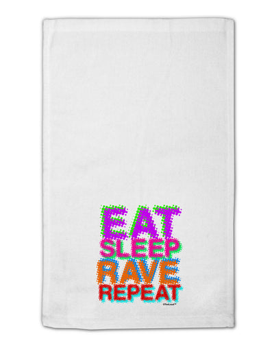 Eat Sleep Rave Repeat Color 11&#x22;x18&#x22; Dish Fingertip Towel by TooLoud-Fingertip Towel-TooLoud-White-Davson Sales