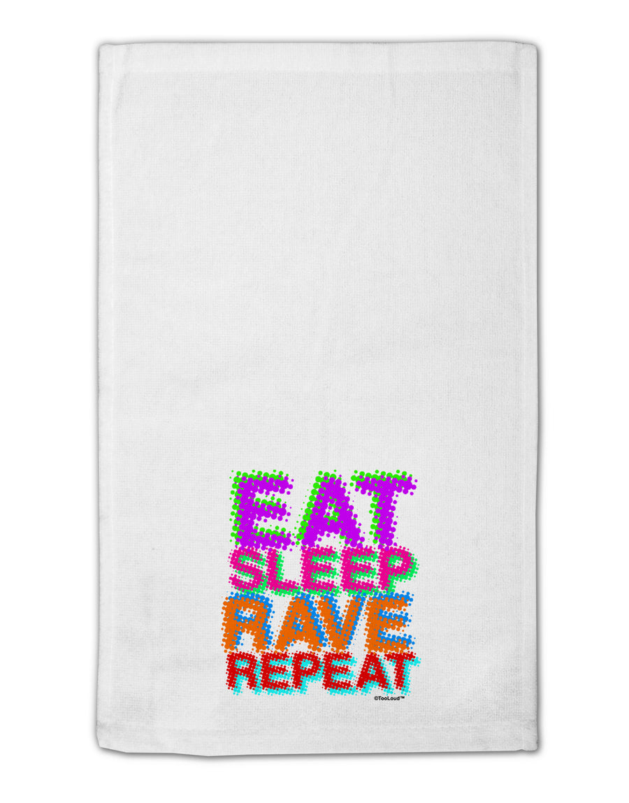 Eat Sleep Rave Repeat Color 11&#x22;x18&#x22; Dish Fingertip Towel by TooLoud-Fingertip Towel-TooLoud-White-Davson Sales