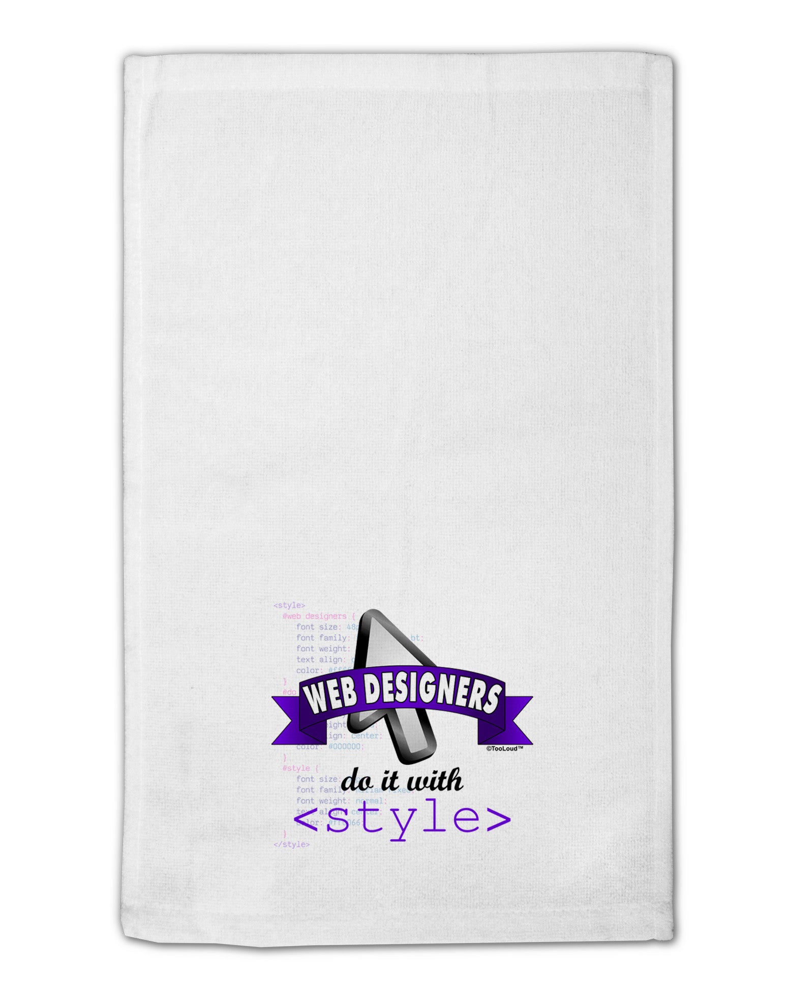 TooLoud Web Designers - Style 11&#x22;x18&#x22; Dish Fingertip Towel-Fingertip Towel-TooLoud-White-Davson Sales