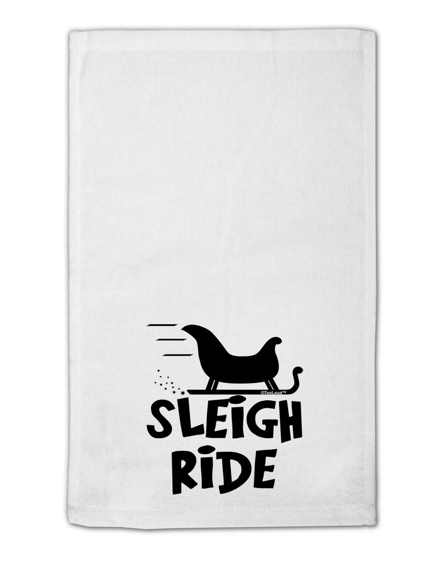 Sleigh Ride BnW 11&#x22;x18&#x22; Dish Fingertip Towel-Fingertip Towel-TooLoud-White-Davson Sales