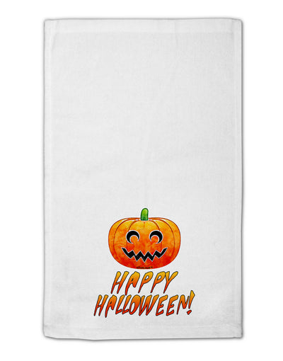 Jack-O-Lantern Watercolor Halloween 11&#x22;x18&#x22; Dish Fingertip Towel-Fingertip Towel-TooLoud-White-Davson Sales