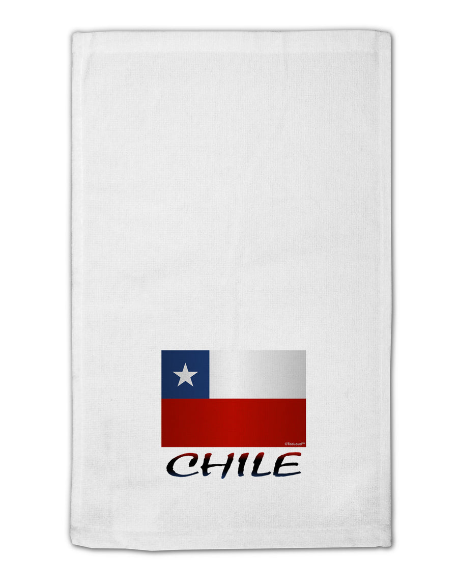 Chile Flag 11&#x22;x18&#x22; Dish Fingertip Towel-Fingertip Towel-TooLoud-White-Davson Sales