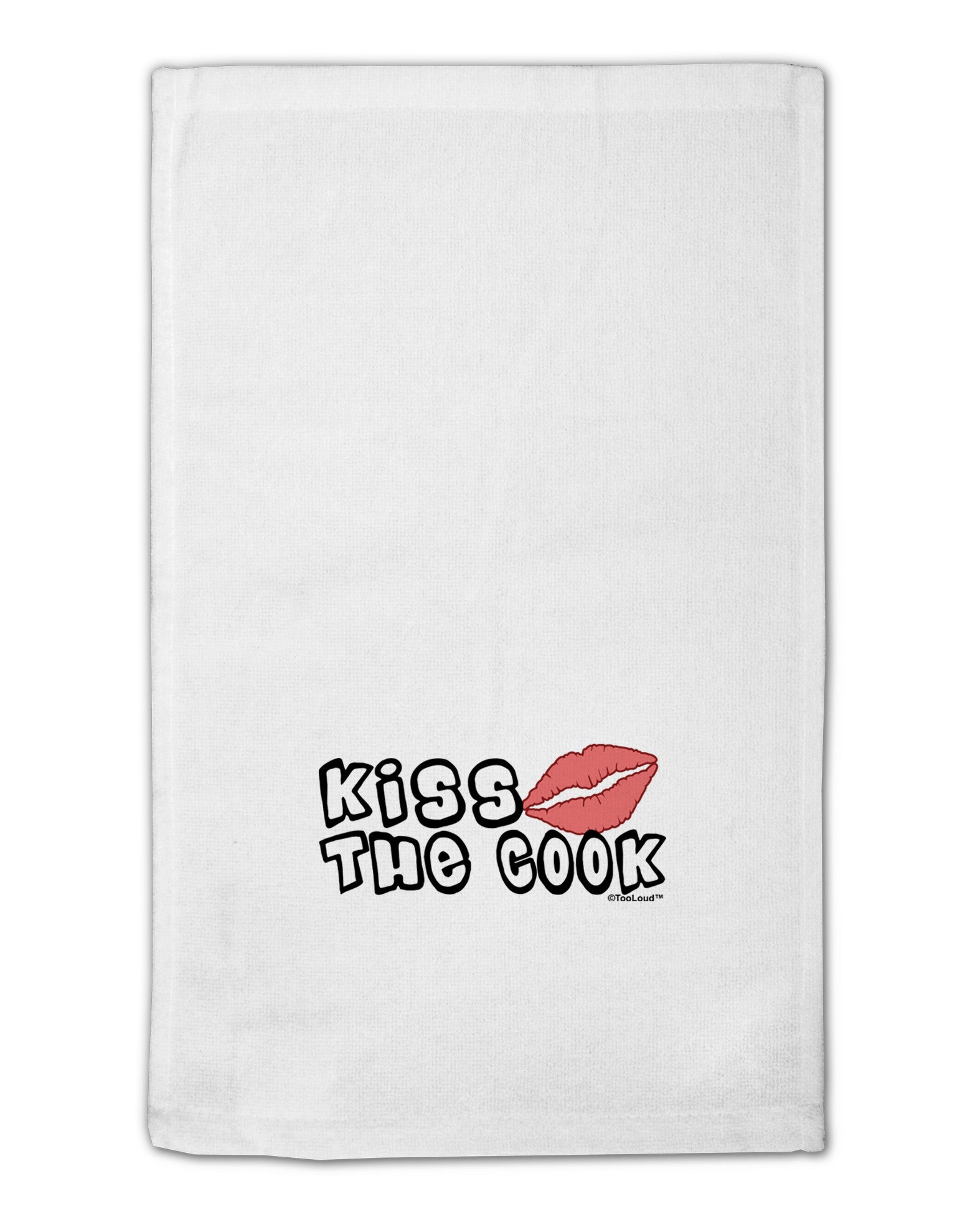 Kiss the Cook With Lips 11&#x22;x18&#x22; Dish Fingertip Towel by TooLoud-Fingertip Towel-TooLoud-White-Davson Sales