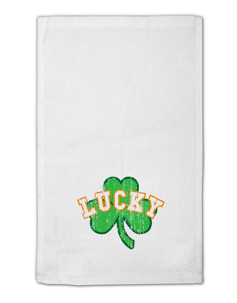 Lucky Shamrock Design Distressed 11&#x22;x18&#x22; Dish Fingertip Towel by TooLoud-Fingertip Towel-TooLoud-White-Davson Sales