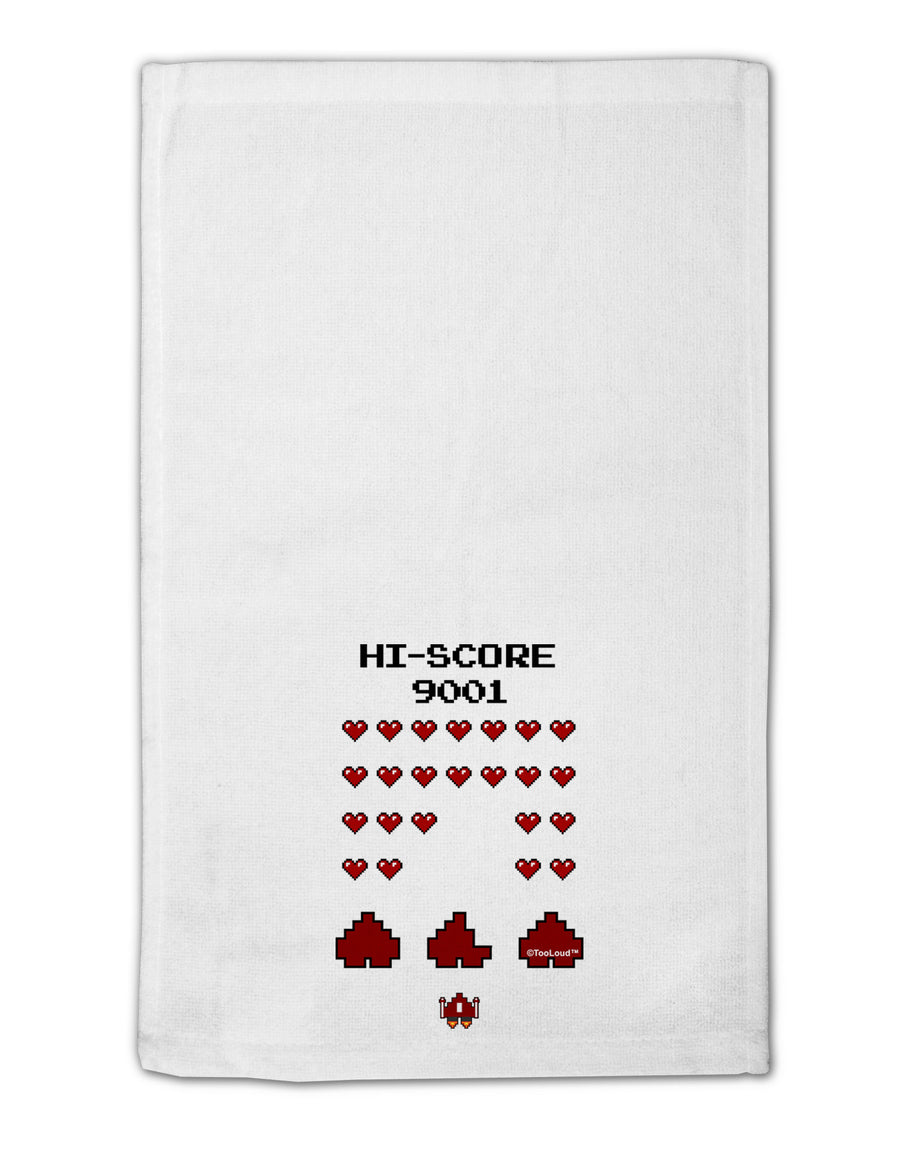 Pixel Heart Invaders Design 11&#x22;x18&#x22; Dish Fingertip Towel-Fingertip Towel-TooLoud-White-Davson Sales