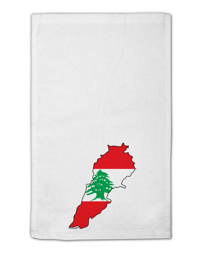 Lebanon Flag Silhouette 11&#x22;x18&#x22; Dish Fingertip Towel-Fingertip Towel-TooLoud-White-Davson Sales