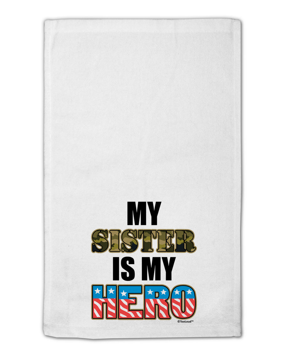 My Sister is My Hero - Armed Forces 11&#x22;x18&#x22; Dish Fingertip Towel by TooLoud-Fingertip Towel-TooLoud-White-Davson Sales