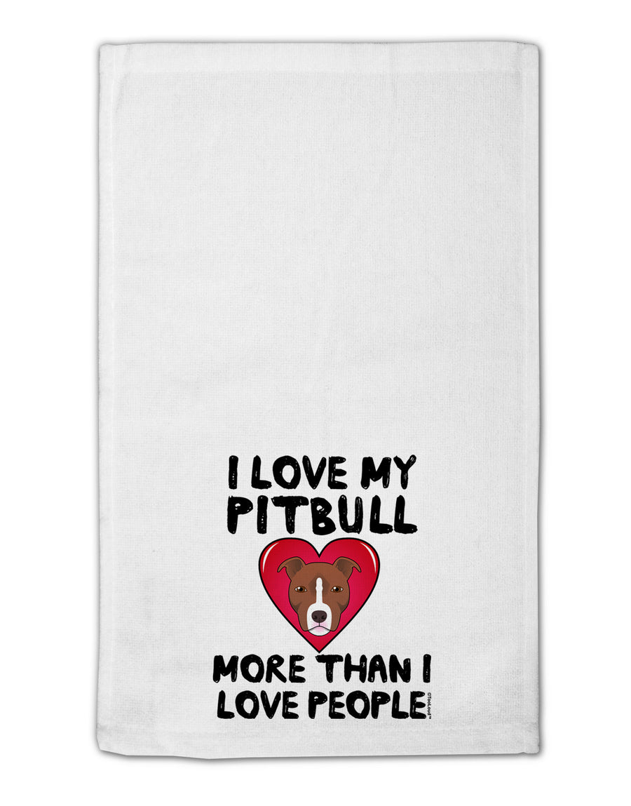 Love Pitbull More Than People 11&#x22;x18&#x22; Dish Fingertip Towel by TooLoud-Fingertip Towel-TooLoud-White-Davson Sales