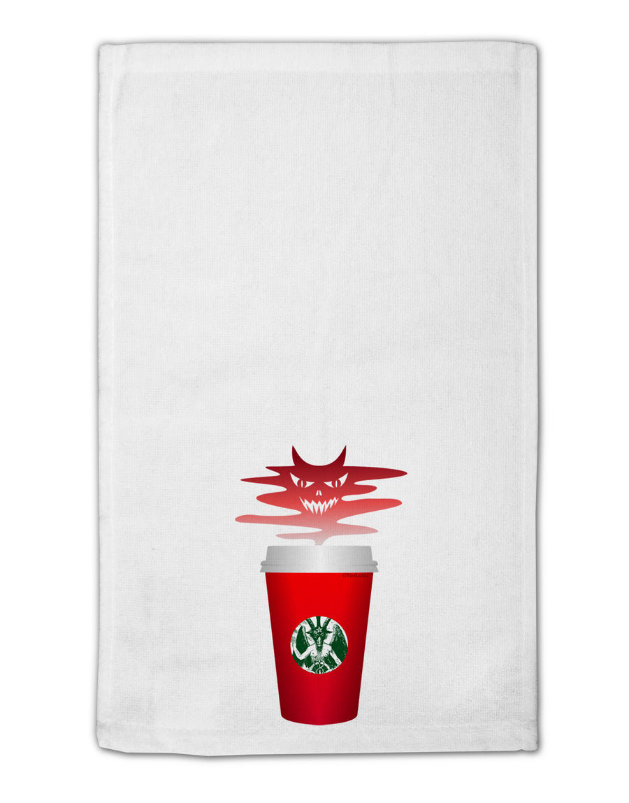 Red Cup Satan Coffee 11&#x22;x18&#x22; Dish Fingertip Towel by TooLoud-TooLoud-White-Davson Sales