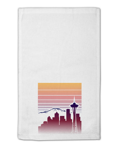 Seattle Skyline Sunrise 11&#x22;x18&#x22; Dish Fingertip Towel-Fingertip Towel-TooLoud-White-Davson Sales