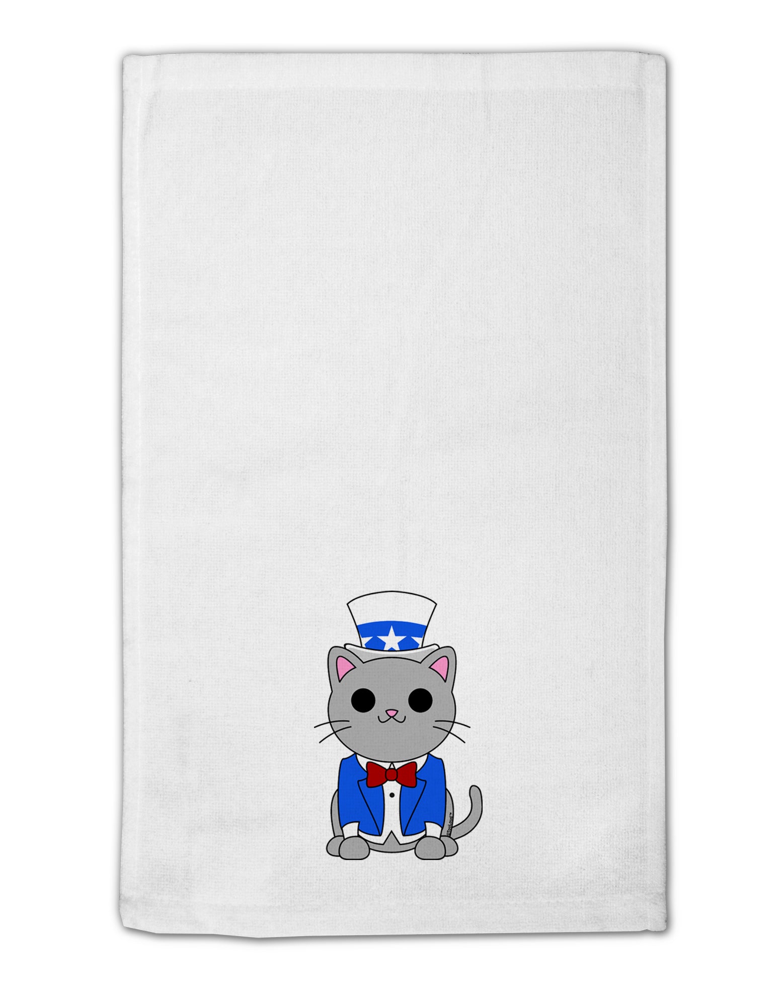 Patriotic Cat 11&#x22;x18&#x22; Dish Fingertip Towel by TooLoud-Fingertip Towel-TooLoud-White-Davson Sales