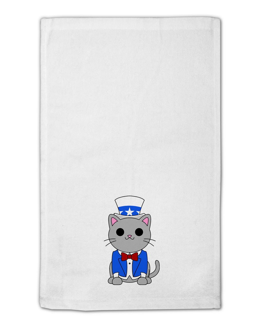 Patriotic Cat 11&#x22;x18&#x22; Dish Fingertip Towel by TooLoud-Fingertip Towel-TooLoud-White-Davson Sales