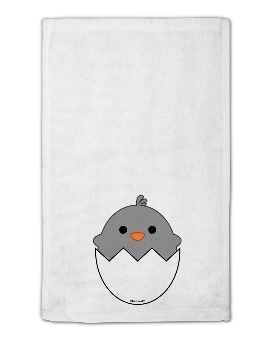 Cute Hatching Chick - Gray 11&#x22;x18&#x22; Dish Fingertip Towel by TooLoud-Fingertip Towel-TooLoud-White-Davson Sales