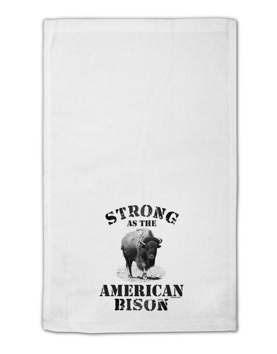 Strong Bison Text 11&#x22;x18&#x22; Dish Fingertip Towel-Fingertip Towel-TooLoud-White-Davson Sales