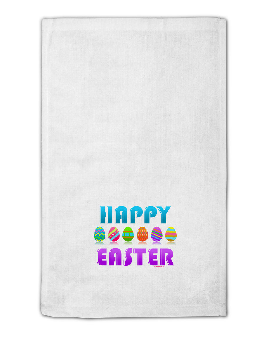 Happy Easter Decorated Eggs 11&#x22;x18&#x22; Dish Fingertip Towel-Fingertip Towel-TooLoud-White-Davson Sales