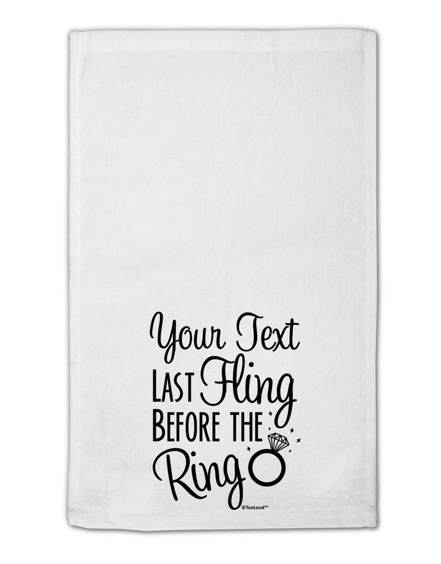 Personalized Bachelorette Party - Last Fling Before the Ring 11&#x22;x18&#x22; Dish Fingertip Towel-Fingertip Towel-TooLoud-White-Davson Sales