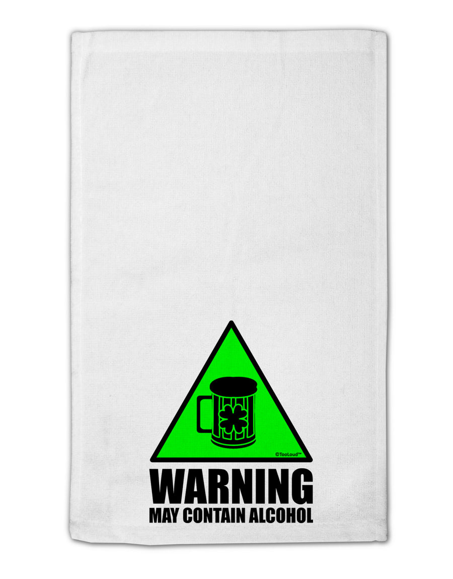 Warning May Contain Alcohol 11&#x22;x18&#x22; Dish Fingertip Towel by TooLoud-Fingertip Towel-TooLoud-White-Davson Sales