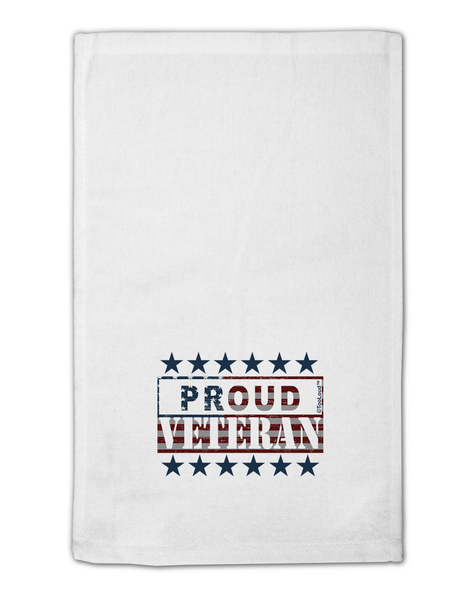 Proud Veteran Flag 11&#x22;x18&#x22; Dish Fingertip Towel-Fingertip Towel-TooLoud-White-Davson Sales