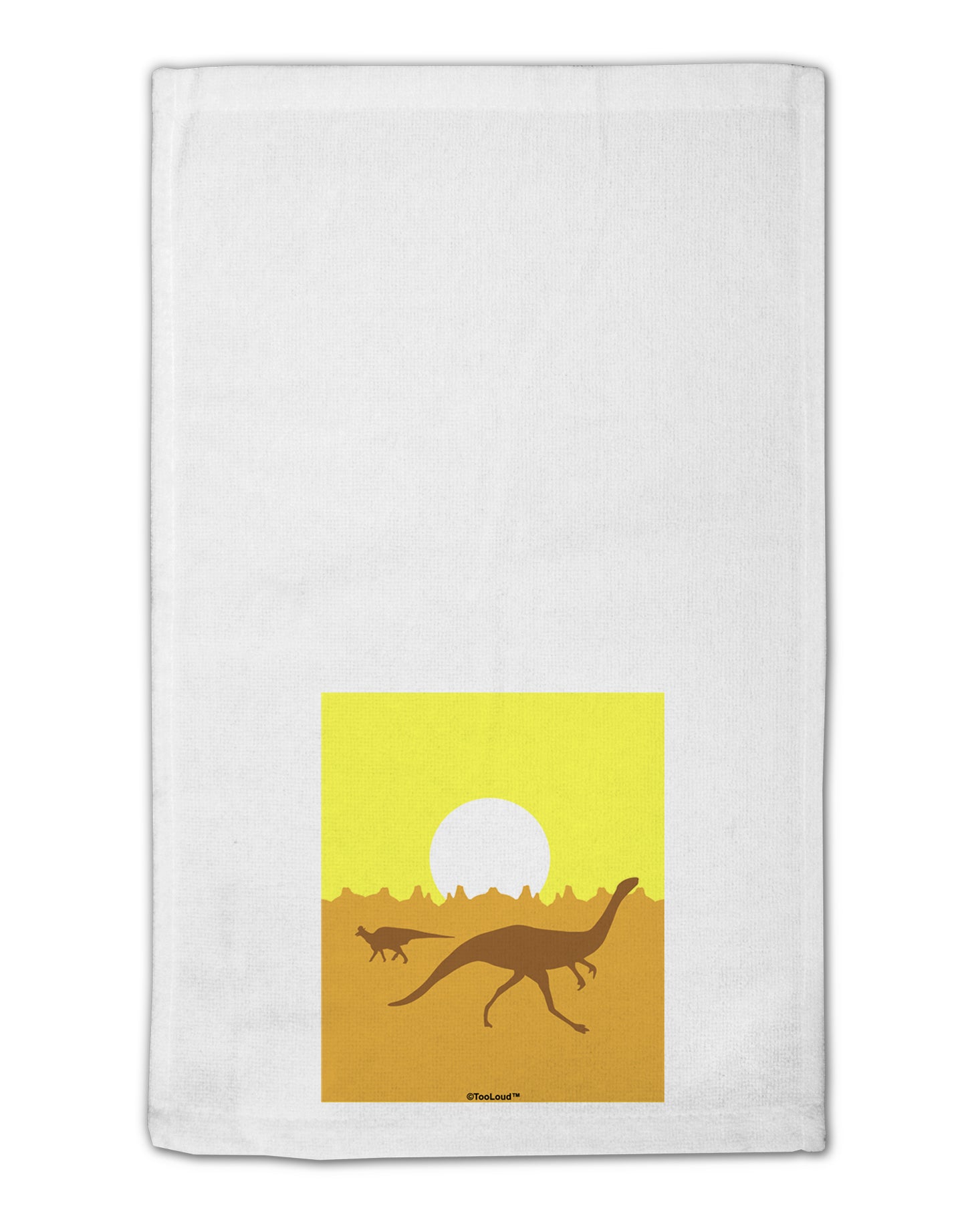 Jurassic Dinosaur Sunrise 11&#x22;x18&#x22; Dish Fingertip Towel by TooLoud-Fingertip Towel-TooLoud-White-Davson Sales