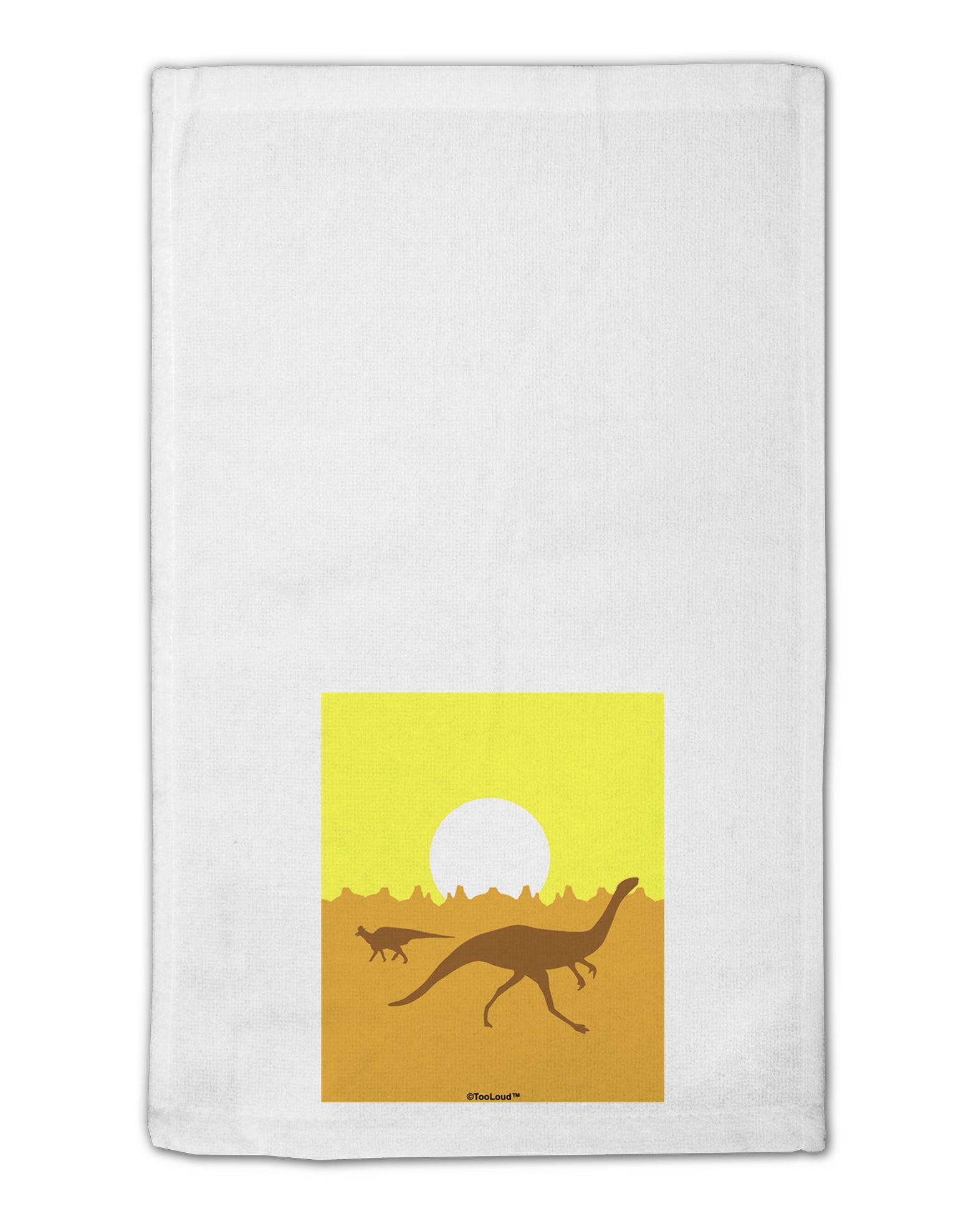 Jurassic Dinosaur Sunrise 11&#x22;x18&#x22; Dish Fingertip Towel by TooLoud-Fingertip Towel-TooLoud-White-Davson Sales