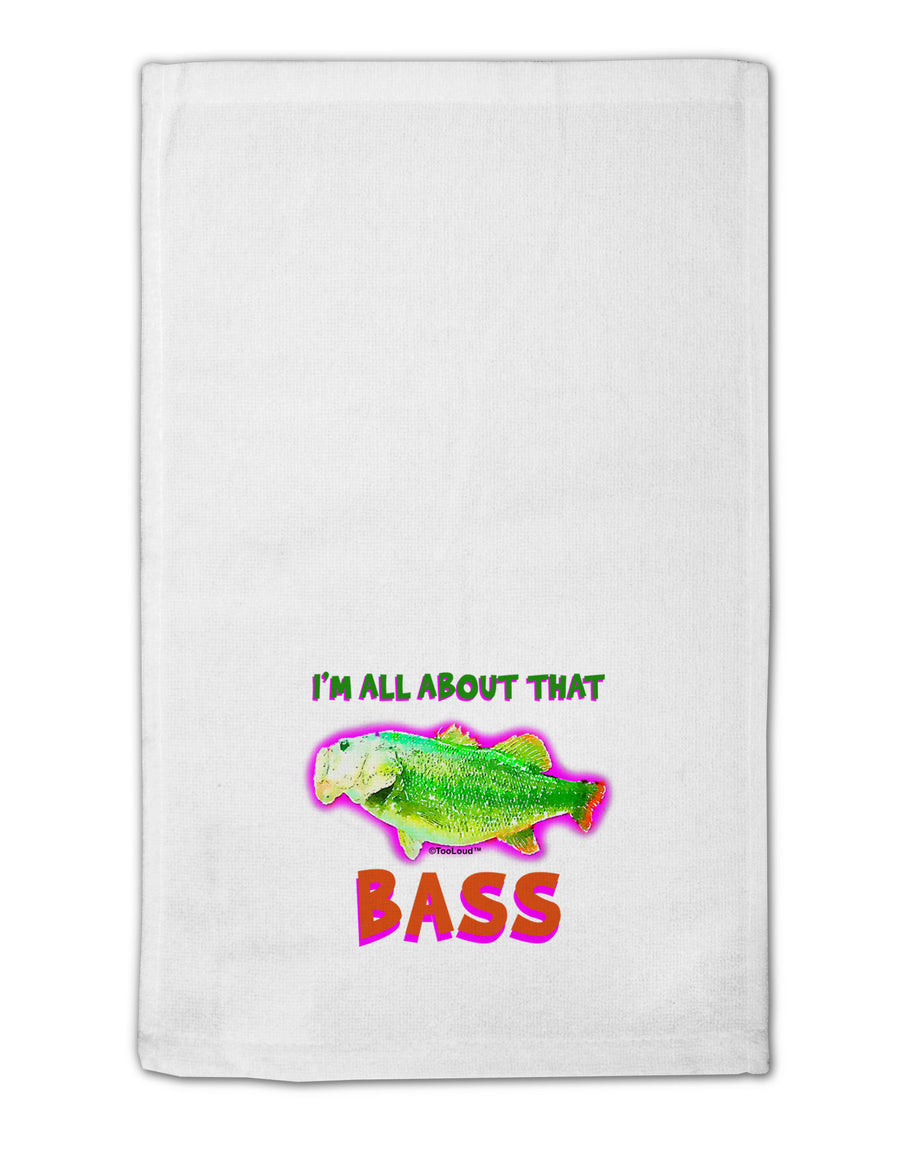 All About That Bass Fish Watercolor 11&#x22;x18&#x22; Dish Fingertip Towel-Fingertip Towel-TooLoud-White-Davson Sales