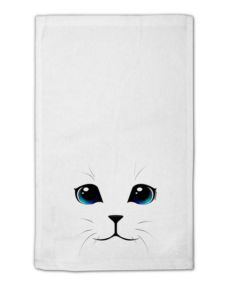 Blue-Eyed Cute Cat Face 11&#x22;x18&#x22; Dish Fingertip Towel-Fingertip Towel-TooLoud-White-Davson Sales