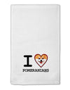 I Love Heart Pomeranians 11&#x22;x18&#x22; Dish Fingertip Towel-Fingertip Towel-TooLoud-White-Davson Sales