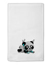 Cute Panda With Ear Buds 11&#x22;x18&#x22; Dish Fingertip Towel-Fingertip Towel-TooLoud-White-Davson Sales