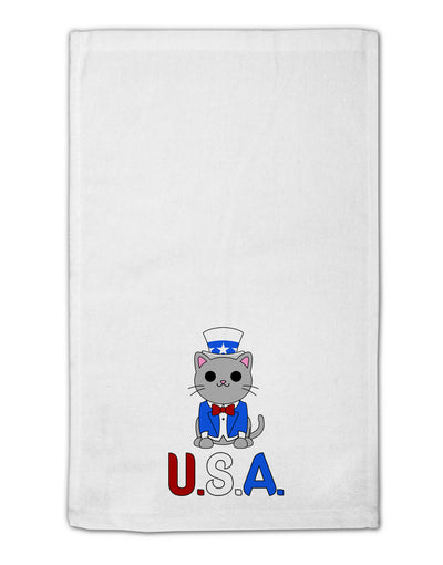 Patriotic Cat - USA 11&#x22;x18&#x22; Dish Fingertip Towel by TooLoud-Fingertip Towel-TooLoud-White-Davson Sales
