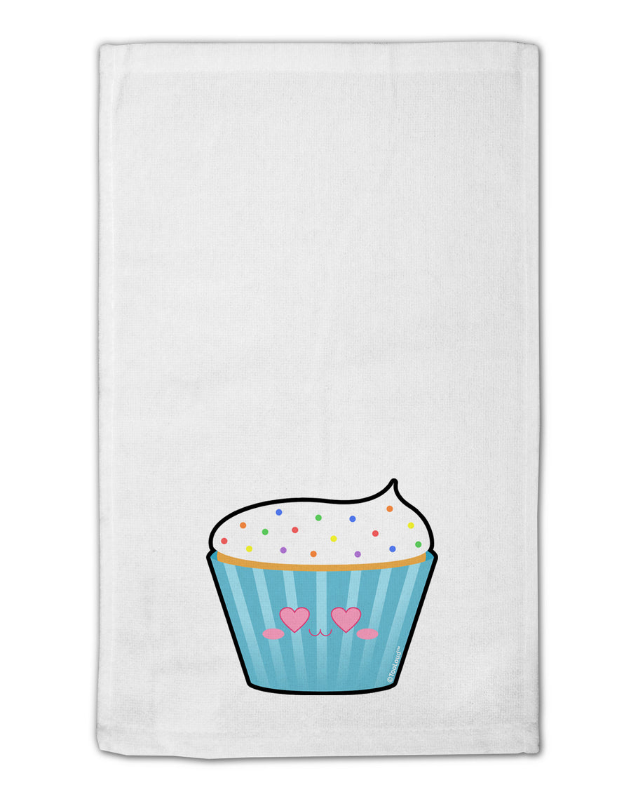 Cute Cupcake with Sprinkles - Heart Eyes 11&#x22;x18&#x22; Dish Fingertip Towel by TooLoud-Fingertip Towel-TooLoud-White-Davson Sales