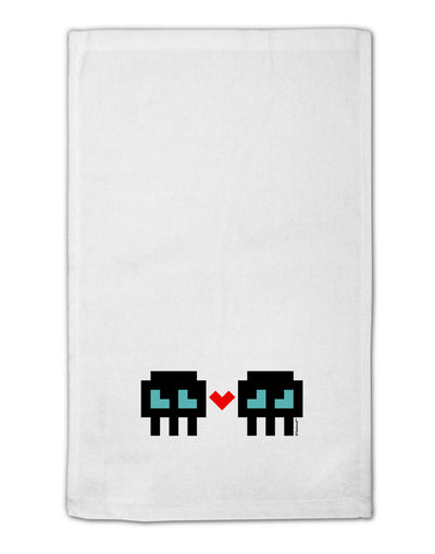 8-Bit Skull Love - Boy and Boy 11&#x22;x18&#x22; Dish Fingertip Towel-Fingertip Towel-TooLoud-White-Davson Sales