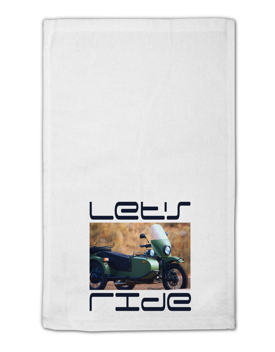 Lets Ride Sidecar Motorcycle 11&#x22;x18&#x22; Dish Fingertip Towel-Fingertip Towel-TooLoud-White-Davson Sales