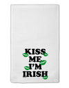 Kiss Me I'm Irish - Green Kisses 11&#x22;x18&#x22; Dish Fingertip Towel by TooLoud-Fingertip Towel-TooLoud-White-Davson Sales