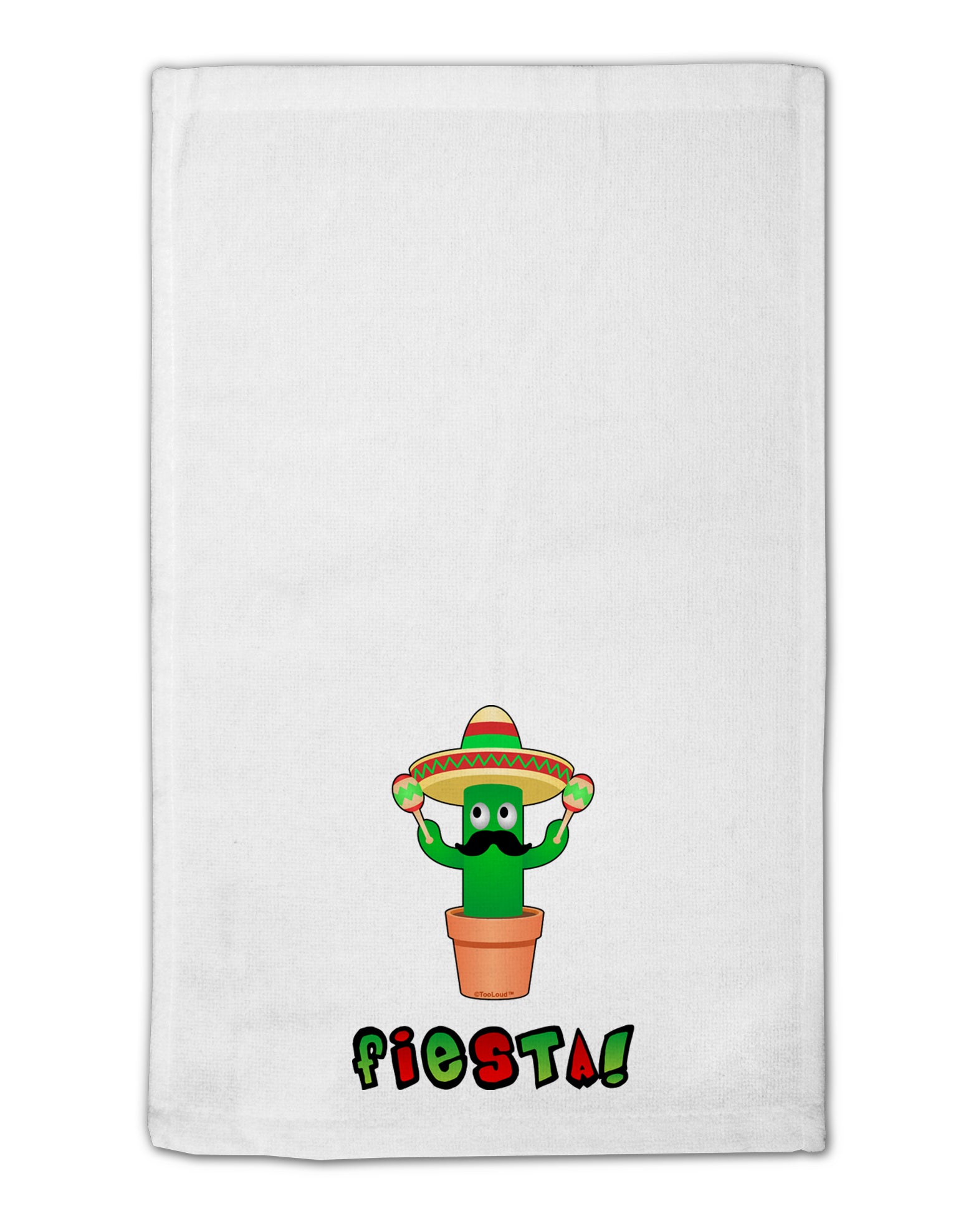 Fiesta Cactus Text 11&#x22;x18&#x22; Dish Fingertip Towel by TooLoud-Fingertip Towel-TooLoud-White-Davson Sales