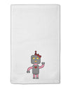 Cute Robot Female 11&#x22;x18&#x22; Dish Fingertip Towel by TooLoud-Fingertip Towel-TooLoud-White-Davson Sales