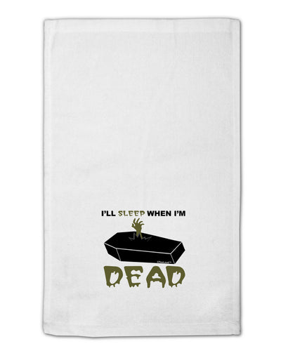 Sleep When Dead Coffin 11&#x22;x18&#x22; Dish Fingertip Towel-Fingertip Towel-TooLoud-White-Davson Sales