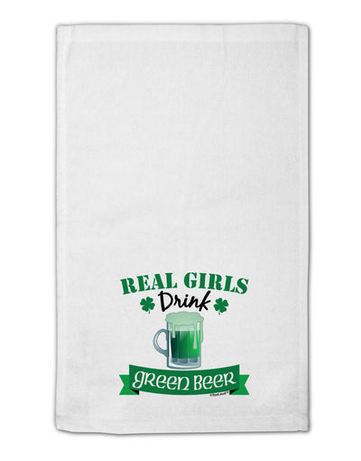 Real Girls Drink Green Beer 11&#x22;x18&#x22; Dish Fingertip Towel-Fingertip Towel-TooLoud-White-Davson Sales