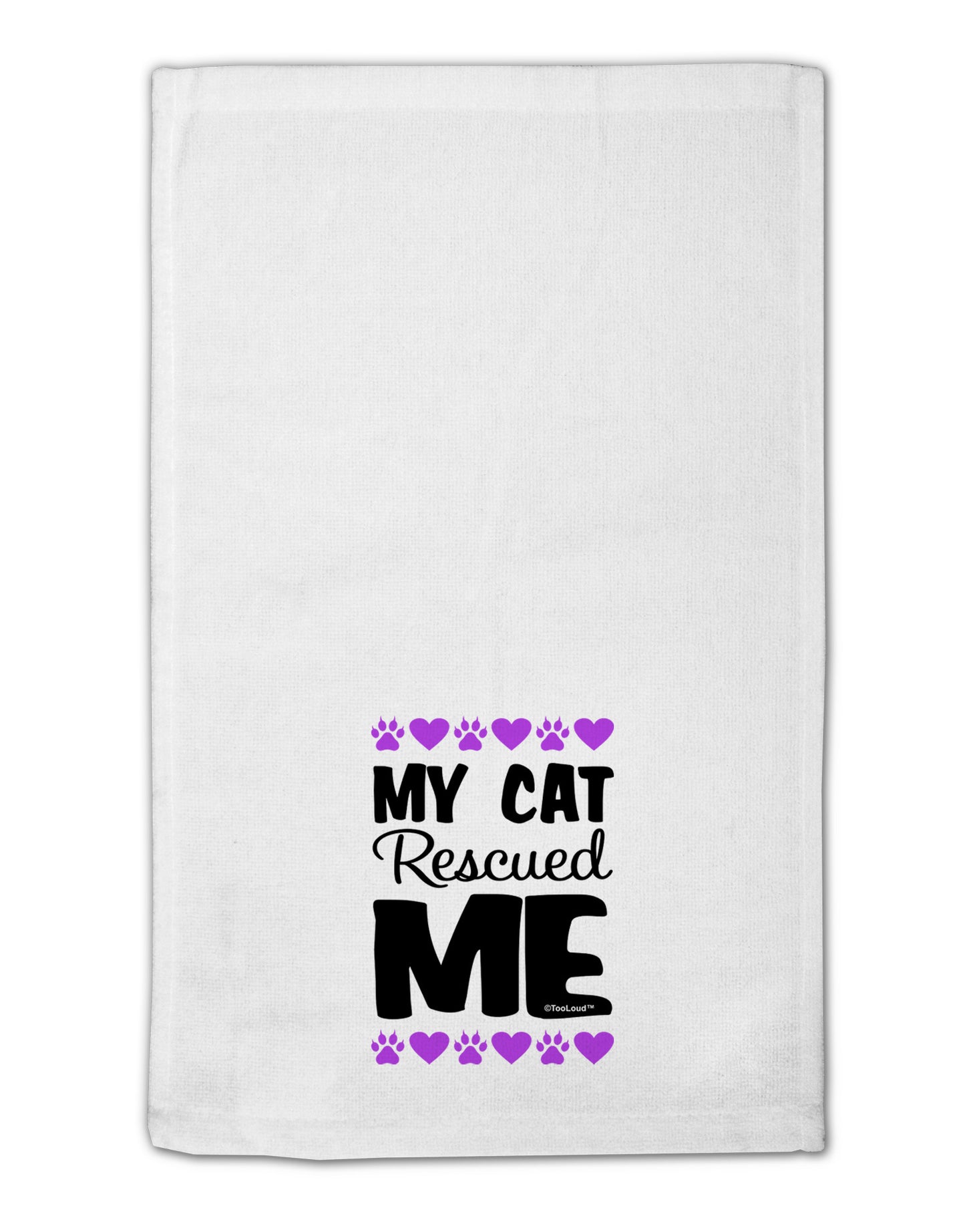 My Cat Rescued Me 11&#x22;x18&#x22; Dish Fingertip Towel-Fingertip Towel-TooLoud-White-Davson Sales